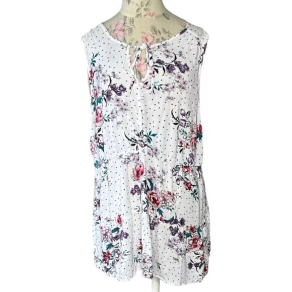 TORRID floral Polka Dot Tiered Peasant Baby Doll Tank Top Plus size 4 4X New!!! - Picture 10 of 14